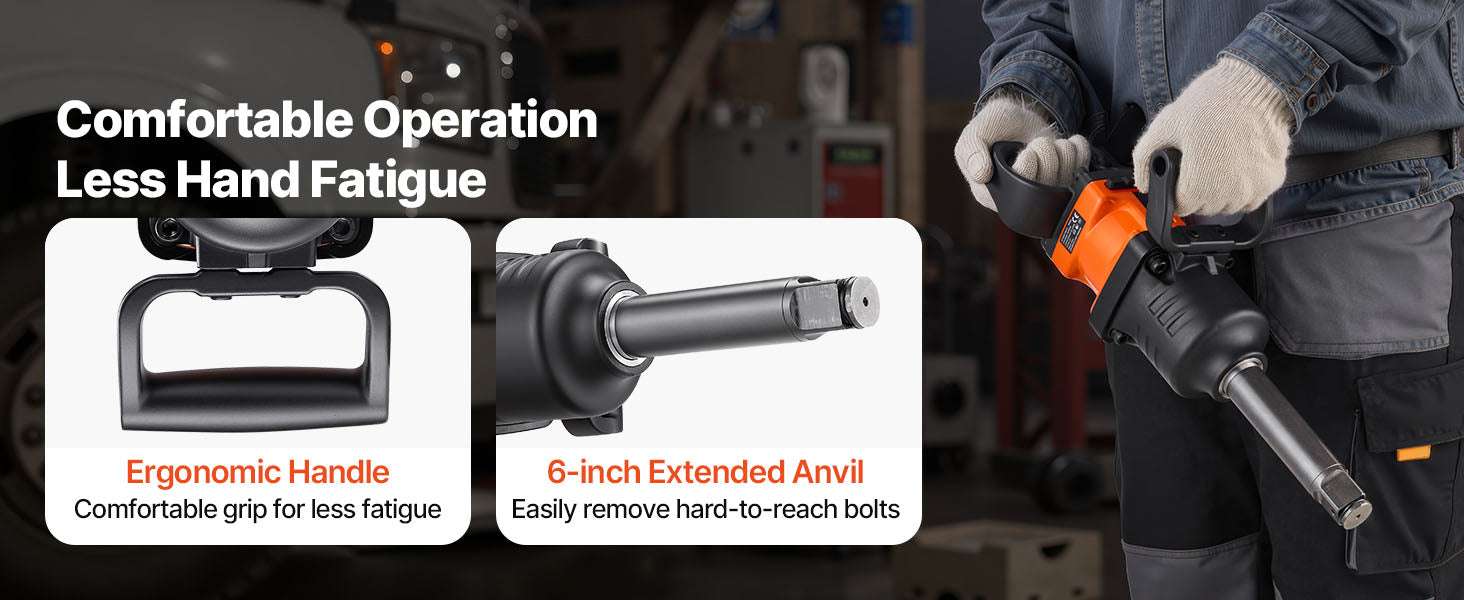 1" Air Impact Wrench 1800 ft-lbs Torque Heavy Duty Pneumatic Gun-1inch / United States