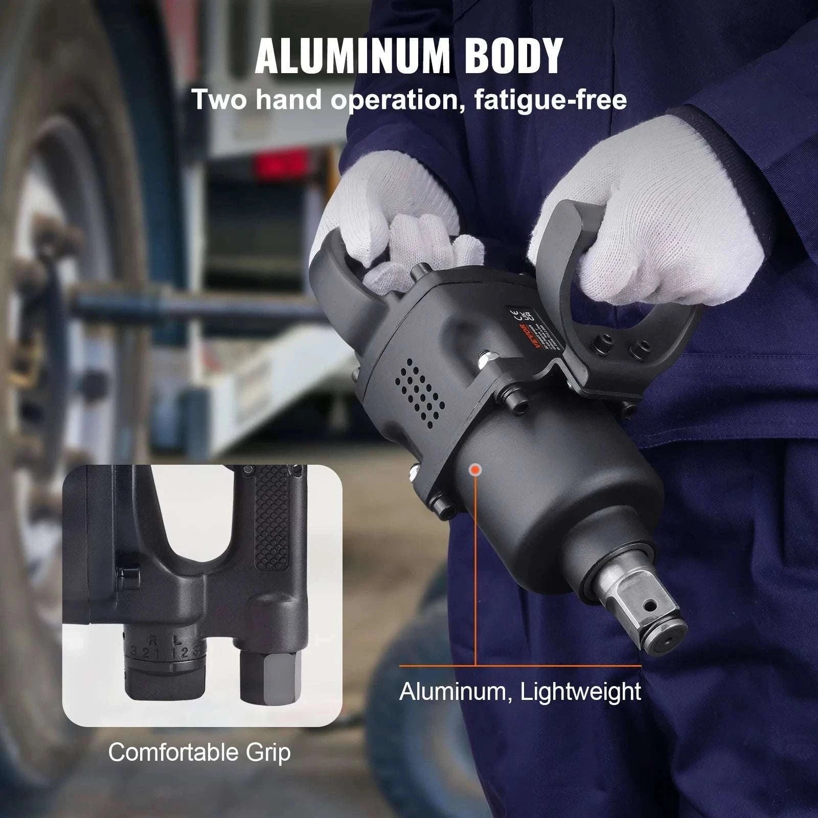 1" Air Impact Wrench 2730 ft-lbs Heavy Duty Pneumatic Gun-United States