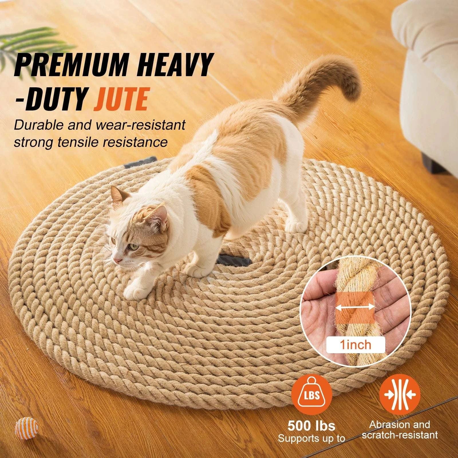 1 Inch Gym Climbing Rope for Strength Training 50ft / 100ft Jute-50ft 1inch / United States