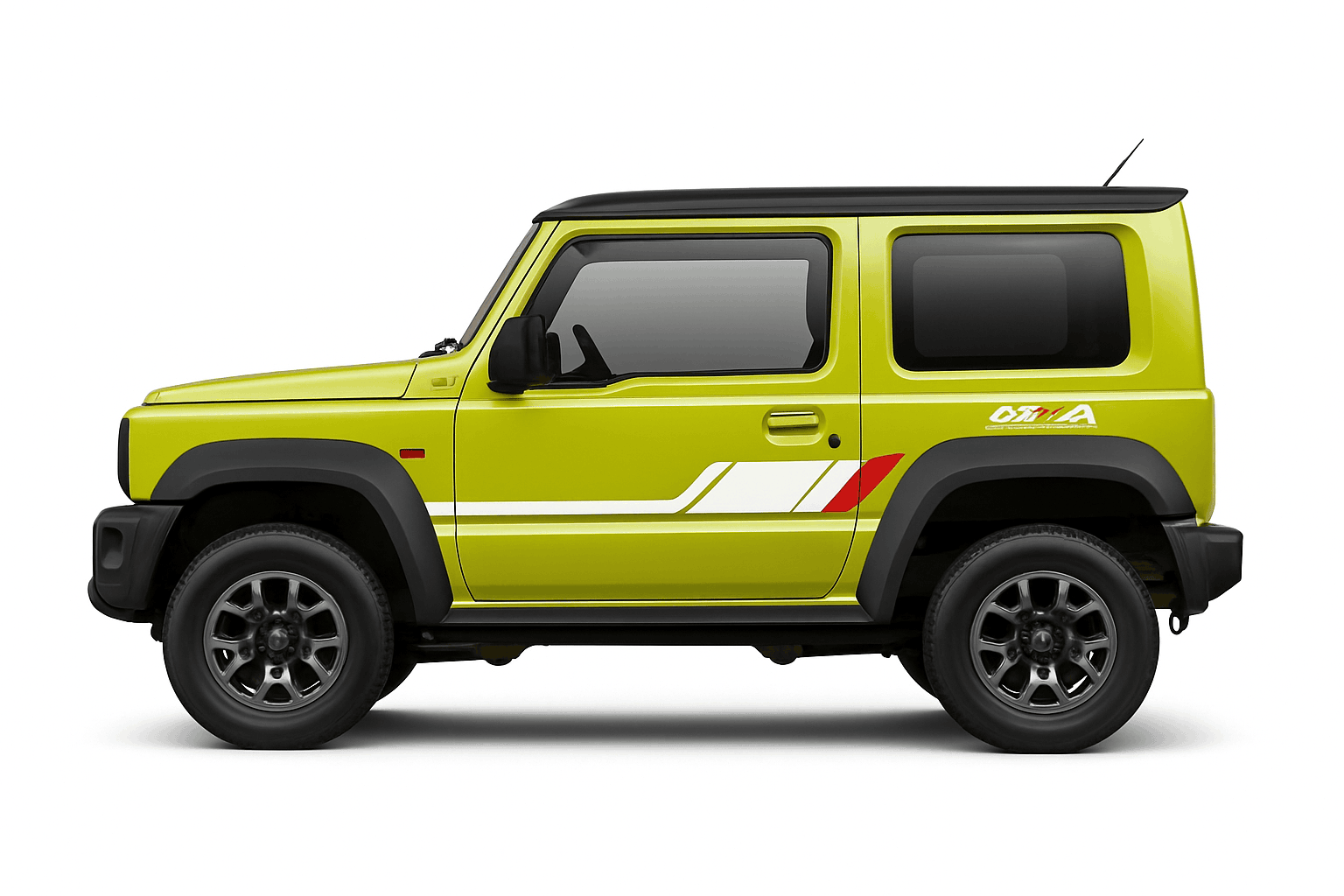 1 Pair 4x4 Off Road Side Body Sticker Decals-Glossy Black / 150x16cm