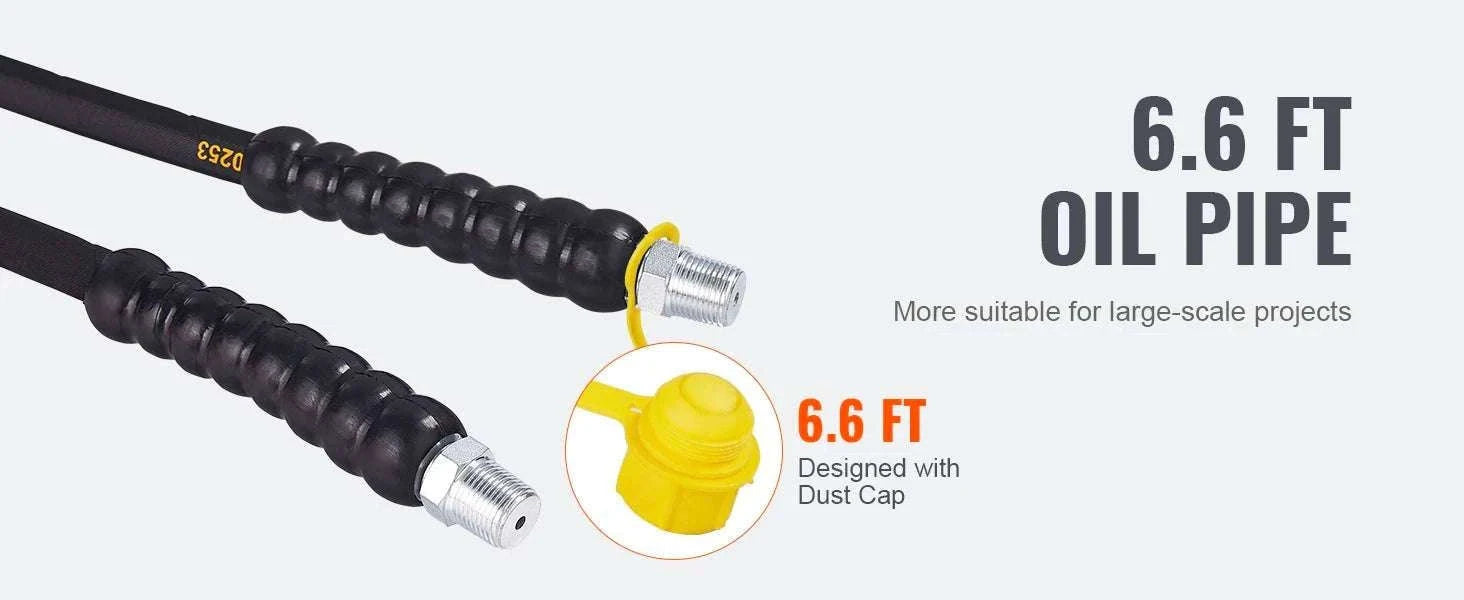 10,000 PSI Air Hydraulic Foot Pump with 1.6L Reservoir-Orange / EU / france