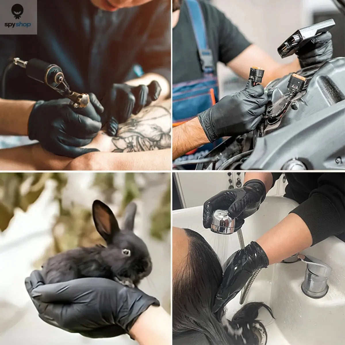 10/20/50/100PCS Bagged Disposable Gloves Black Disposable Gloves Household Kitchen Cooking Tools Car Wash Household Cleaning