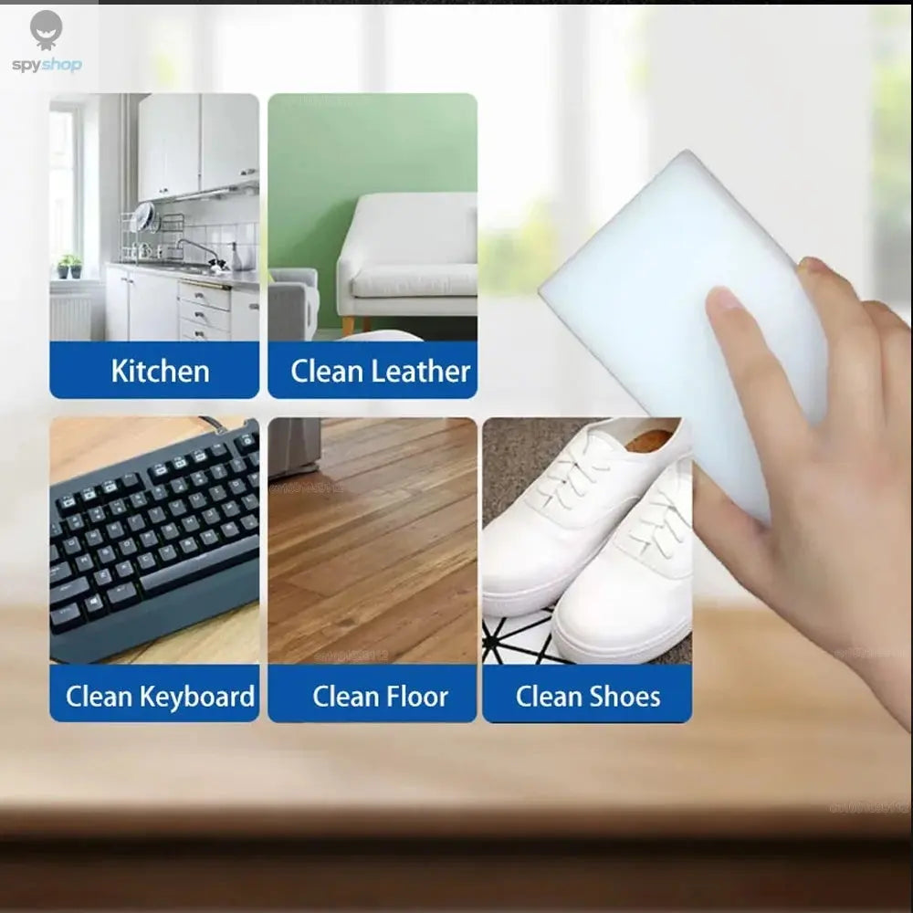 10/20/50/100Pcs Melamine Sponge Magic Sponge Eraser Eraser Cleaner Cleaning Sponges for Kitchen Bathroom Cleaning Tools 10*6*2cm Spy-shop.com