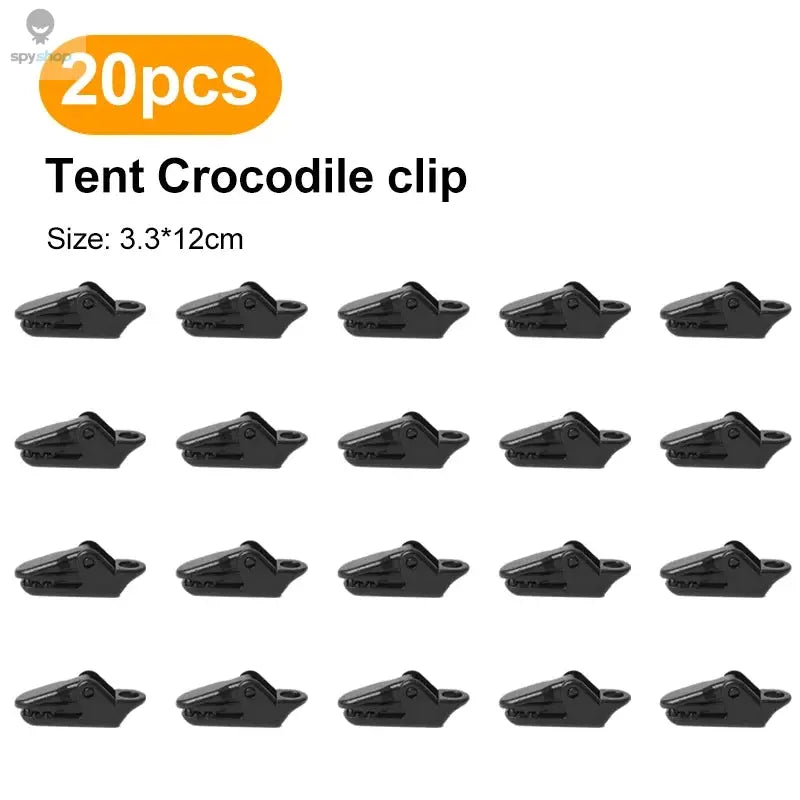 10/20/50pcs Sturdy Tent Clips for Outdoor Tarpaulin Clips Anti-wind Fixed Camping Tent Hook Crocodile Clamp Clip for Camping