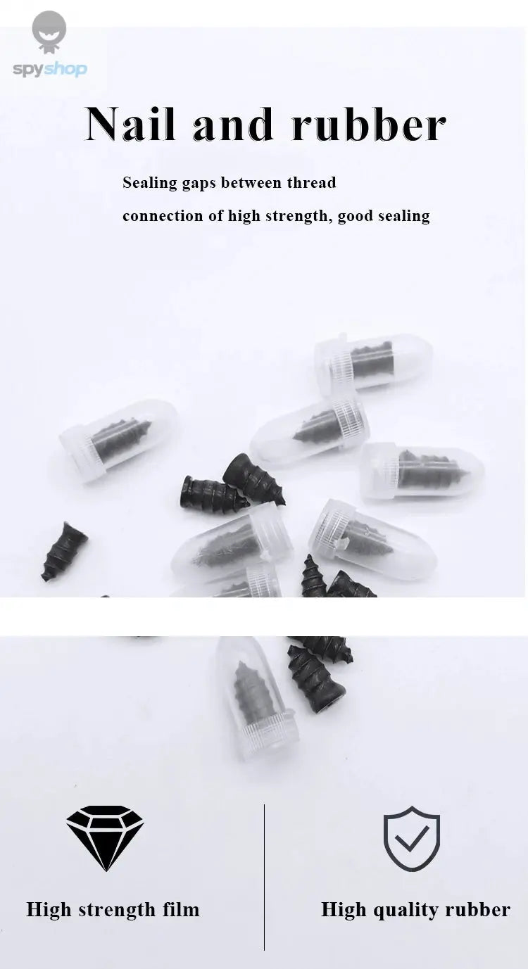 10/30Pcs Car Tyre Repair Rubber Nail Set Universal Car Motorcycle Tyre Repair Nails Truck Scooter Bike Tire Puncture Repair Tool Spy-shop.com
