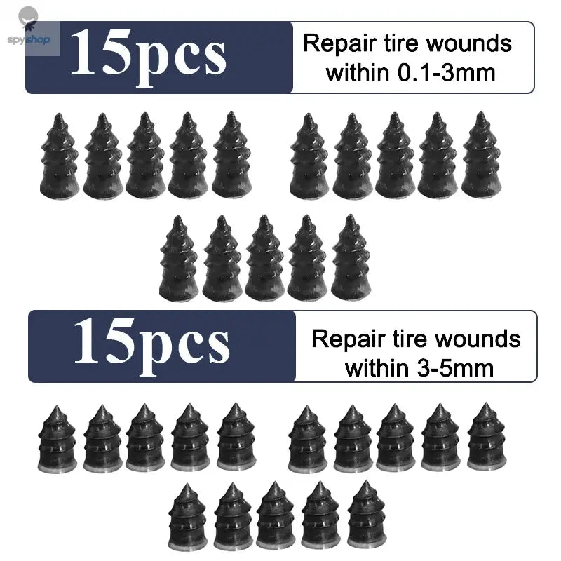 10/30Pcs Car Tyre Repair Rubber Nail Set Universal Car Motorcycle Tyre Repair Nails Truck Scooter Bike Tire Puncture Repair Tool Spy-shop.com