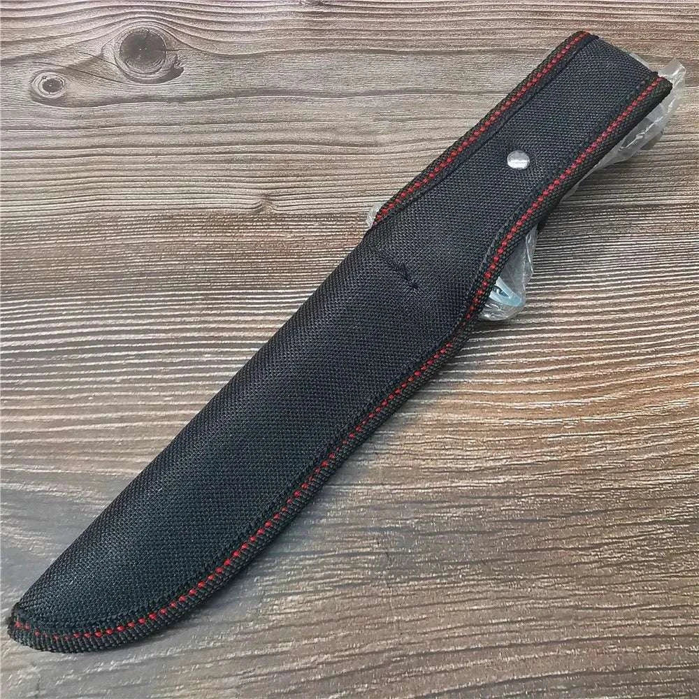 10.4" Fixed Blade Outdoor Knife with 9Cr18MoV Steel & Sheath-United States / Brown