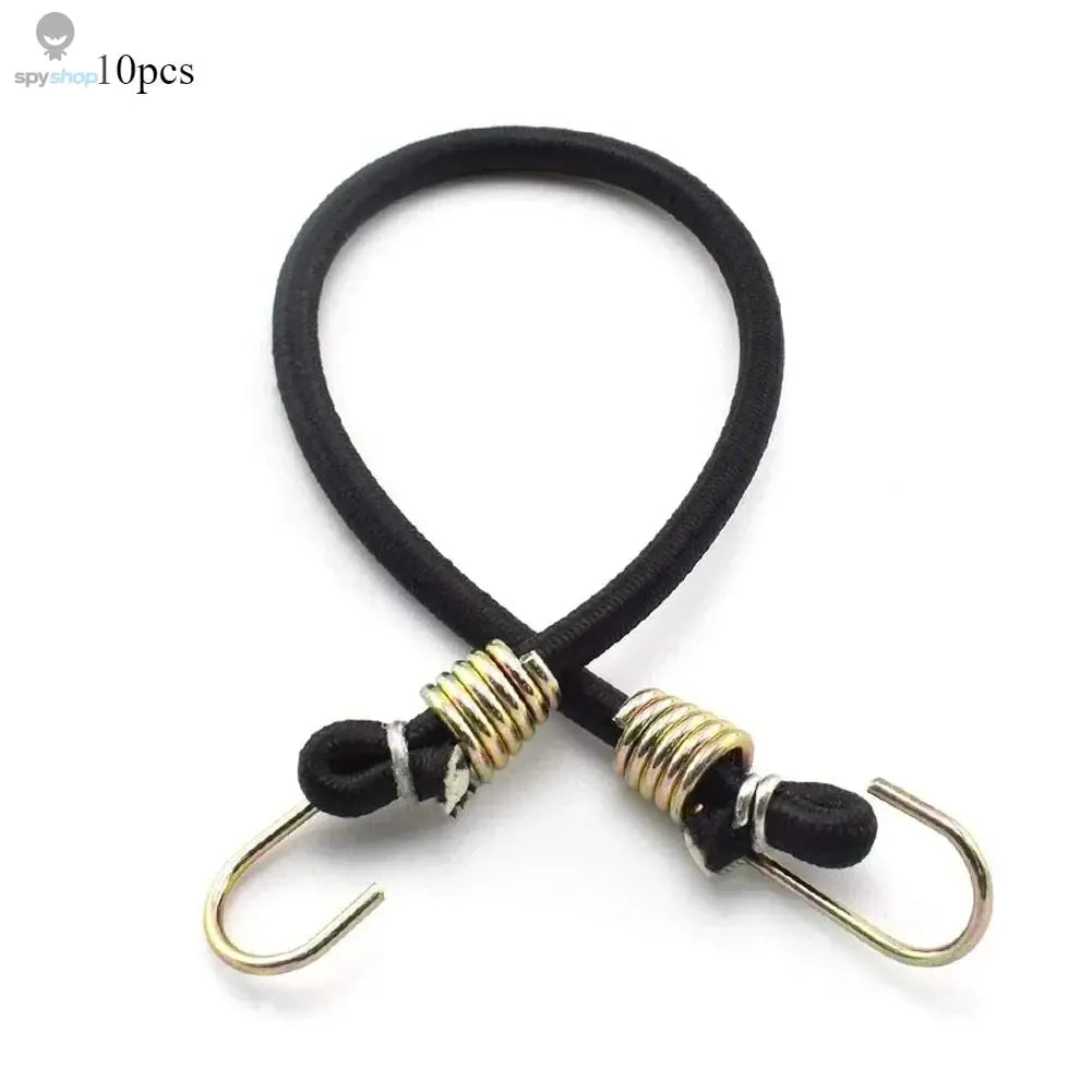 10 Pcs Heavy Duty Elastic Bungee Cords With Carabiner Luggage Cord 30cm Luggage Packing Ropes Camping Accessories