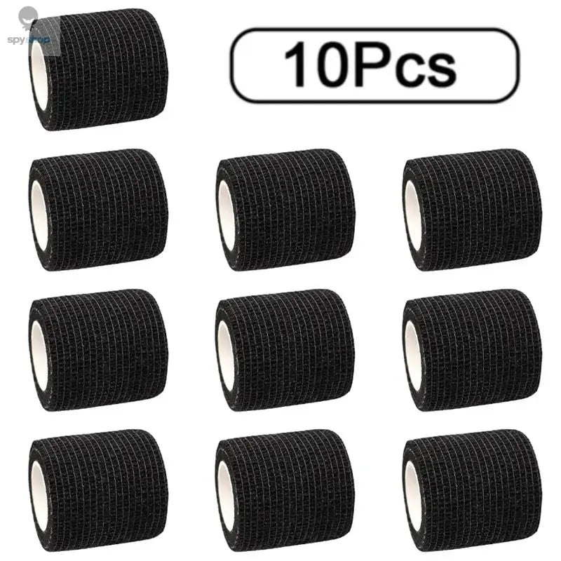 10 Rolls Athletic Wrap Tape Self Adhesive Elastic Bandage Elastoplast Sports Protector Knee Finger Shoulder Tattoo Accessories