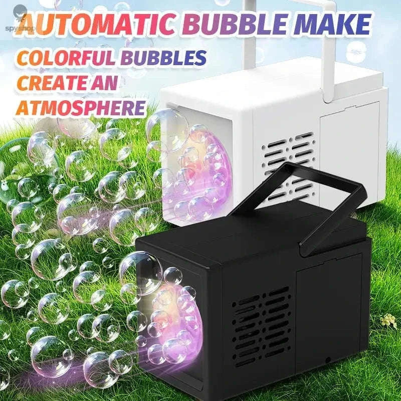 10-Hole Automatic Bubble Machine Toy for Kids-white