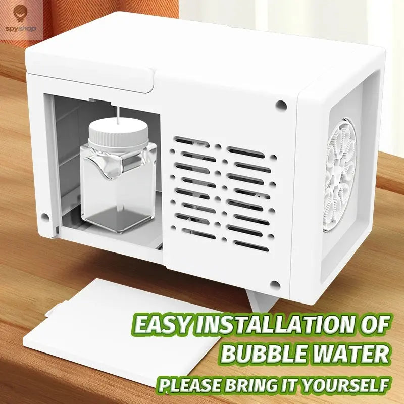 10 hole fully automatic bubble blowing handheld electric bubble machine toy outdoor birthday without battery and bubble water Spy-shop.com