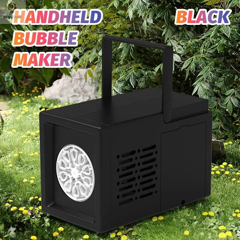 10 hole fully automatic bubble blowing handheld electric bubble machine toy outdoor birthday without battery and bubble water Spy-shop.com