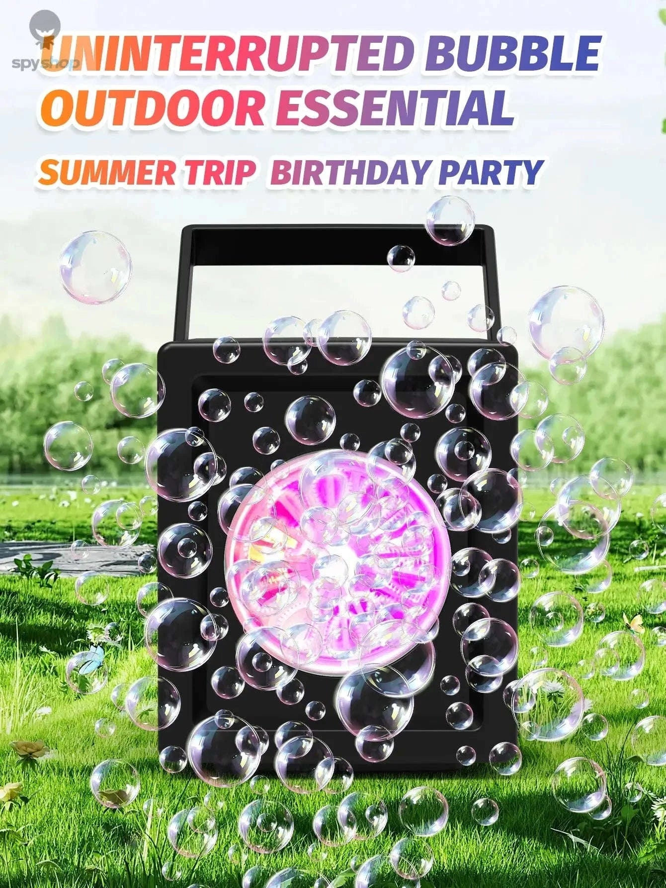 10-Hole Fully Automatic Bubble Machine Toy-white