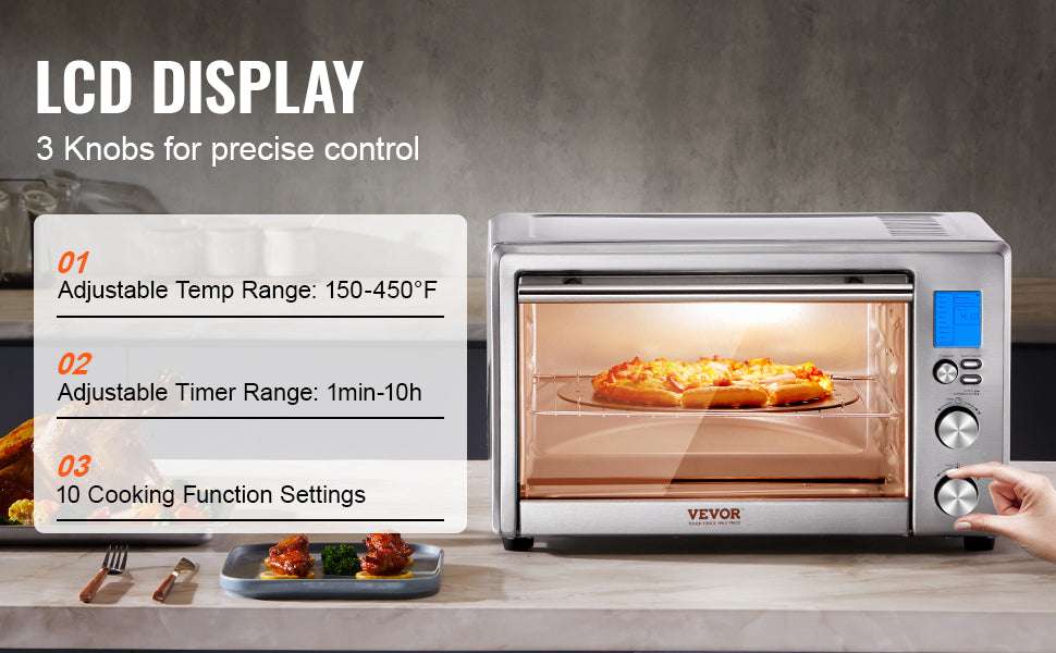 10-in-1 Convection Oven 28L Countertop Oven with Rotisserie-28L / United States