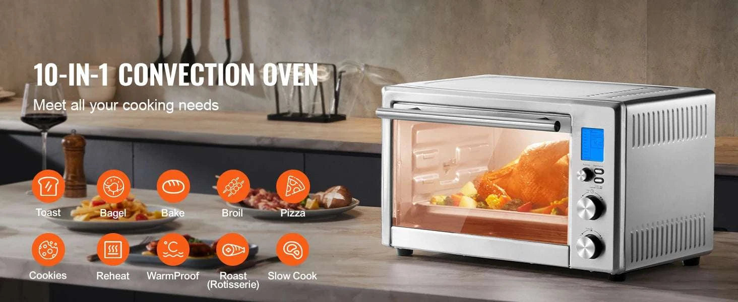 10-in-1 Convection Oven 28L Countertop Oven with Rotisserie-28L / United States