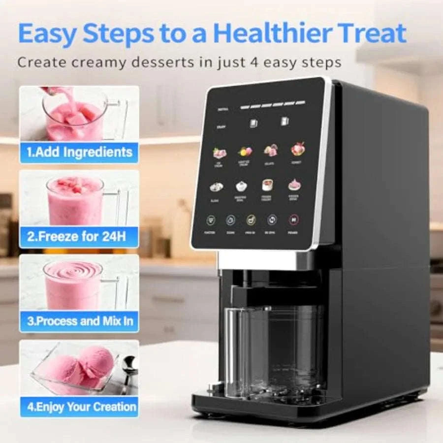 10-in-1 Ice Cream Maker for Gelato, Sorbet, Slushies-United States