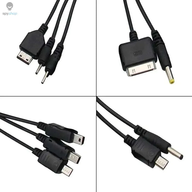 10‑in‑1 Multi‑Function USB Charging Cable – Universal, Travel‑Ready, Multi‑Device Power-black / CHINA