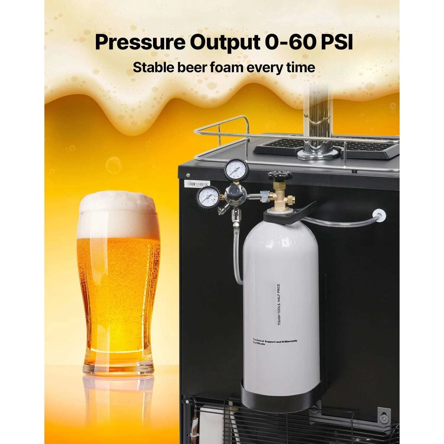 10 lb Aluminum CO2 Tank with CGA320 Valve for Beer Kegs-10lbs / United States