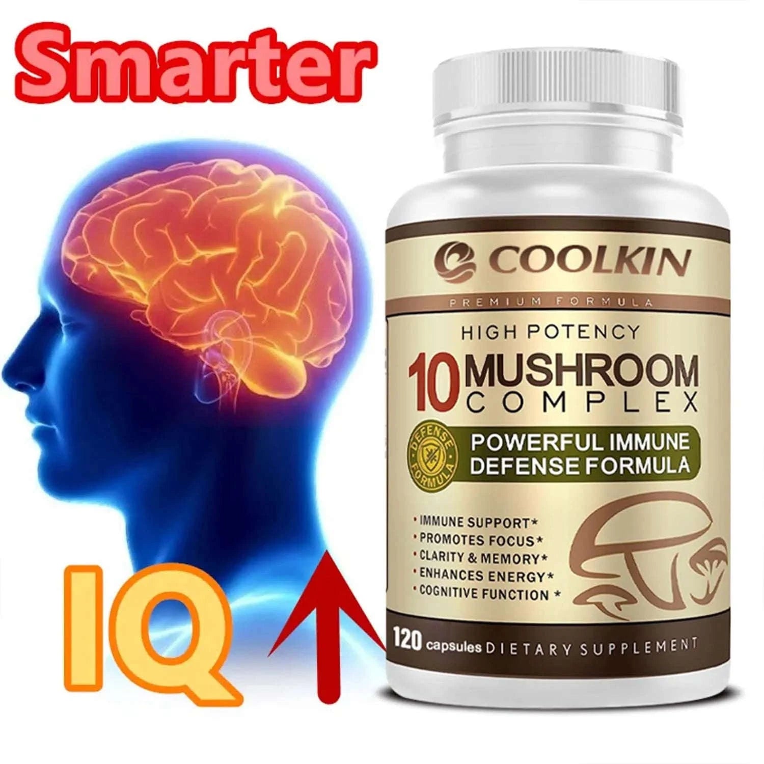 10 Mushroom Complex Mood & Cognitive Support Capsules-United States / 120 Capsules