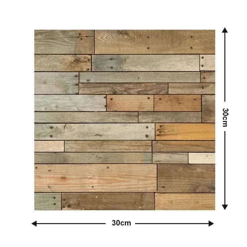 10 Pack 3D Self-Adhesive PVC Wall Panels for Easy Room Refresh-Wall Stickers 524 / 30cmX30cmX10pcs