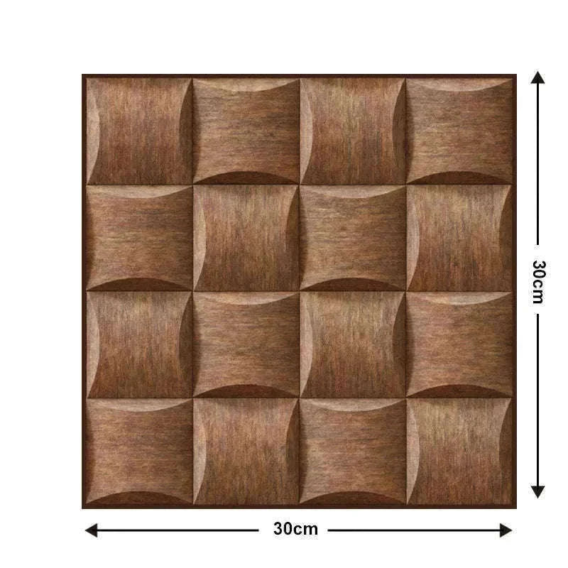 10 Pack 3D Self-Adhesive PVC Wall Panels for Easy Room Refresh-Wall Stickers 524 / 30cmX30cmX10pcs
