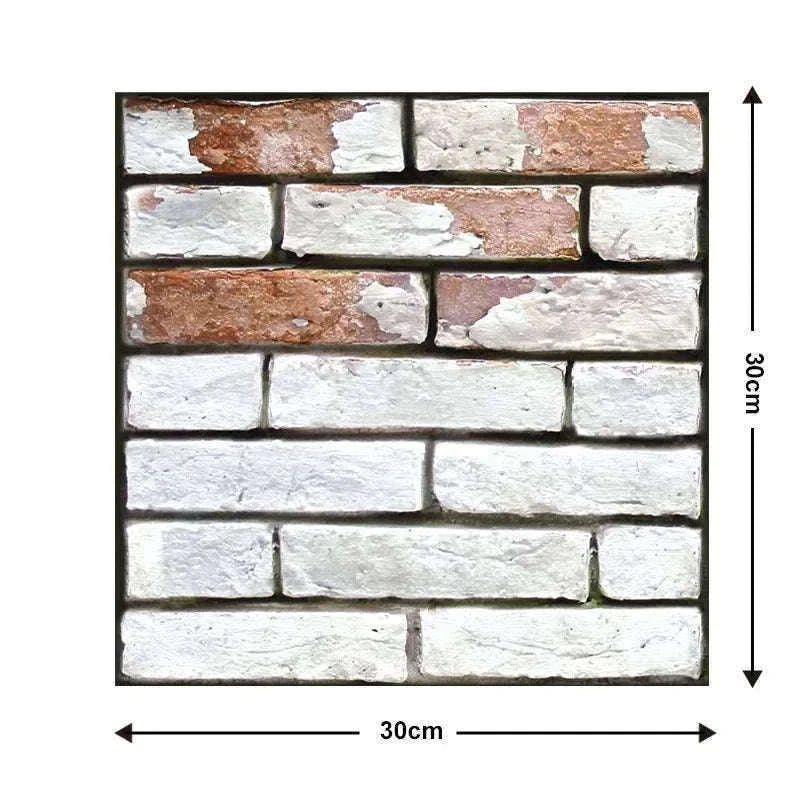 10 Pack 3D Self-Adhesive PVC Wall Panels for Easy Room Refresh-Wall Stickers 524 / 30cmX30cmX10pcs