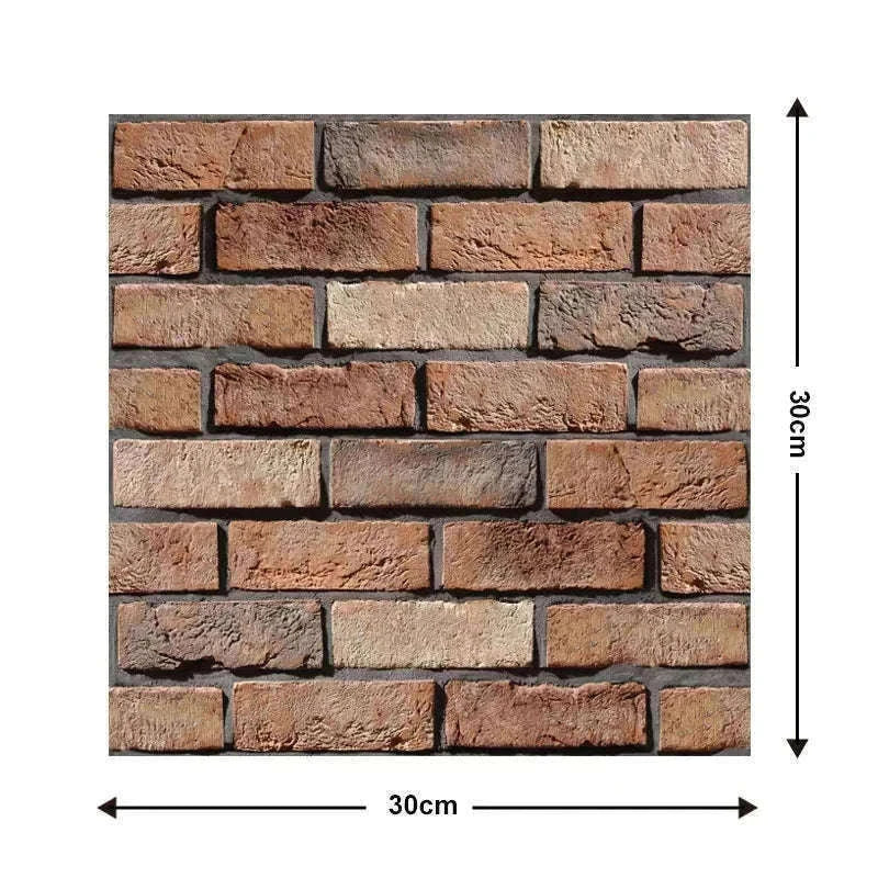 10 Pack 3D Self-Adhesive PVC Wall Panels for Easy Room Refresh-Wall Stickers 524 / 30cmX30cmX10pcs