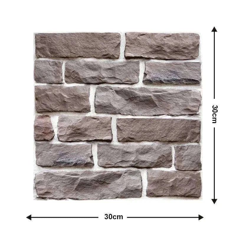 10 Pack 3D Self-Adhesive PVC Wall Panels for Easy Room Refresh-Wall Stickers 524 / 30cmX30cmX10pcs