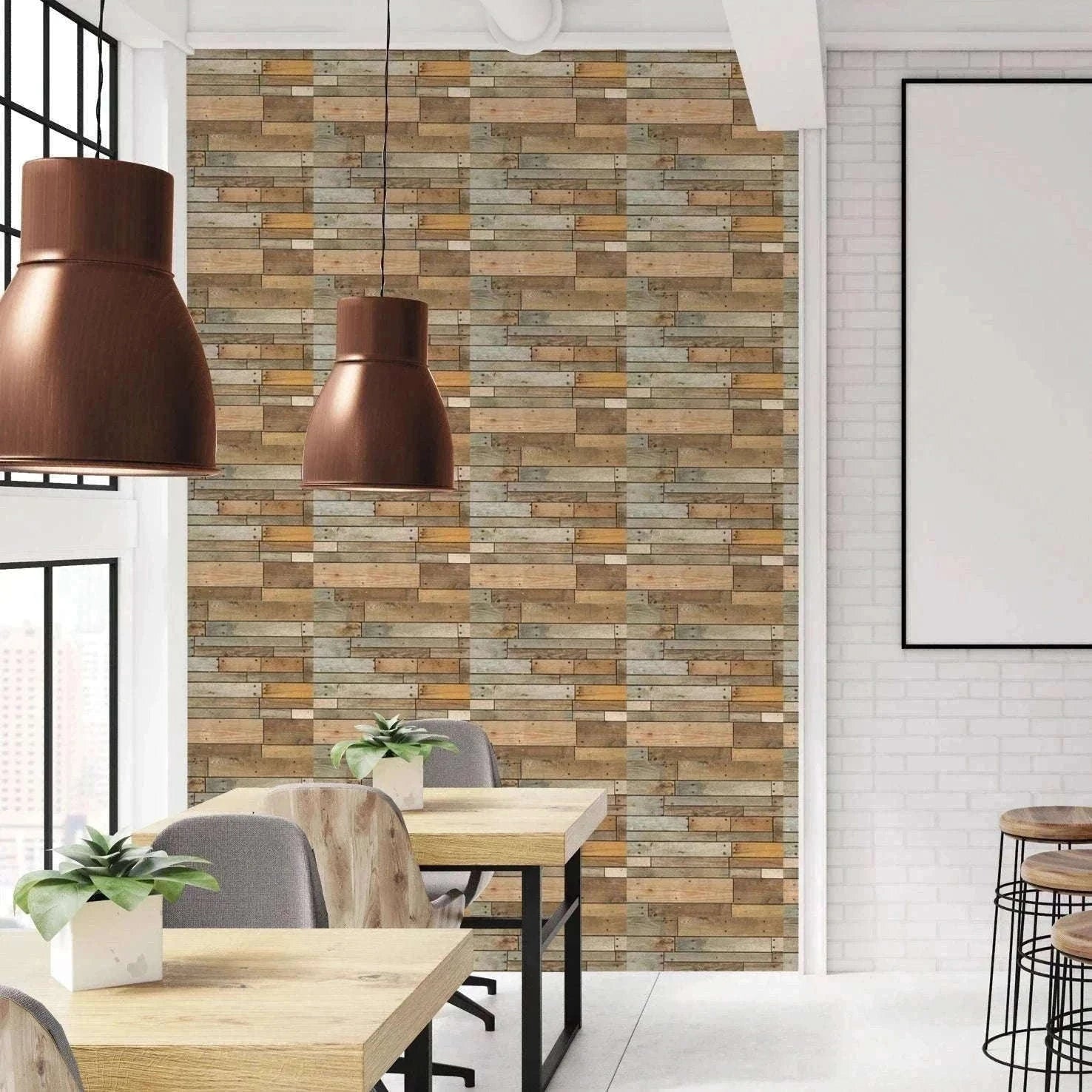 10 Pack 3D Self-Adhesive PVC Wall Panels for Easy Room Refresh-Wall Stickers 524 / 30cmX30cmX10pcs
