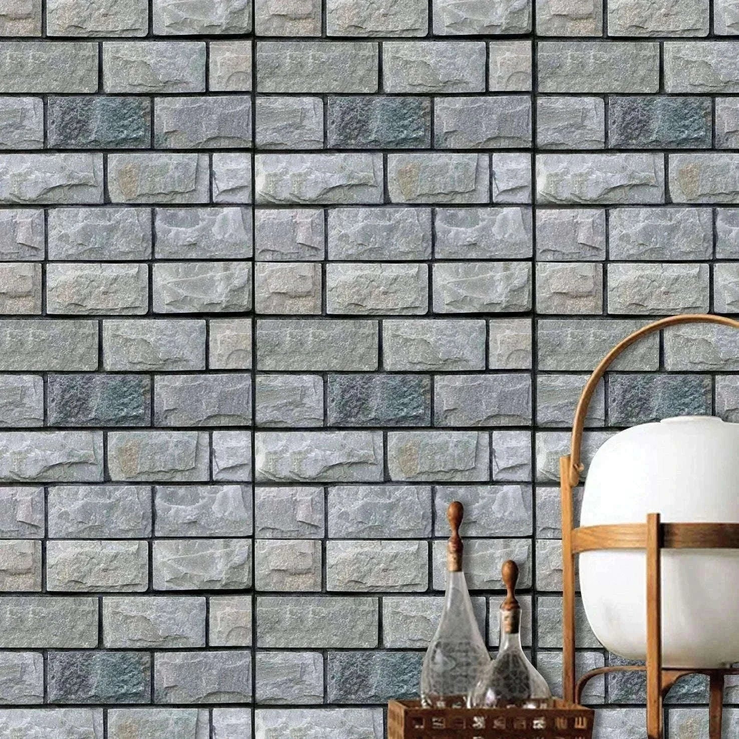 10 Pack 3D Self-Adhesive PVC Wall Panels for Easy Room Refresh-Wall Stickers 524 / 30cmX30cmX10pcs