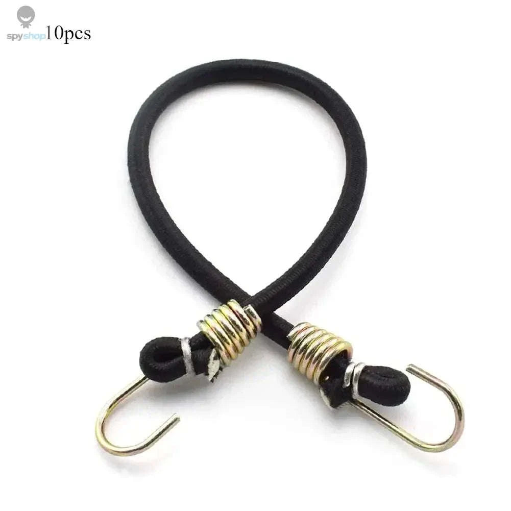10 Pack Heavy Duty Elastic Bungee Cords With Carabiner-Default Title