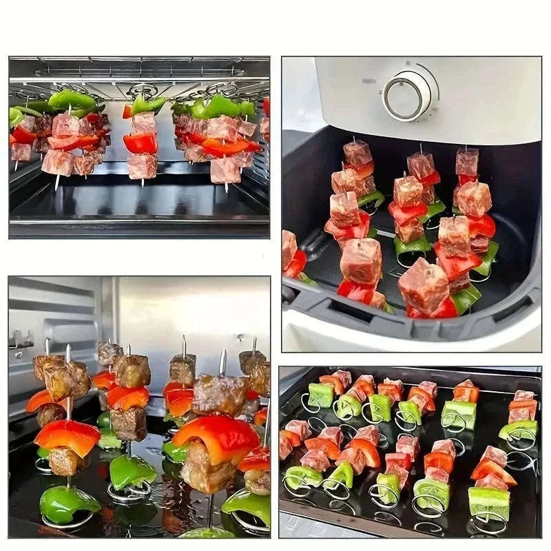 10-Piece Air Fryer Skewer Rack Set for Easy Grilling-10pcs