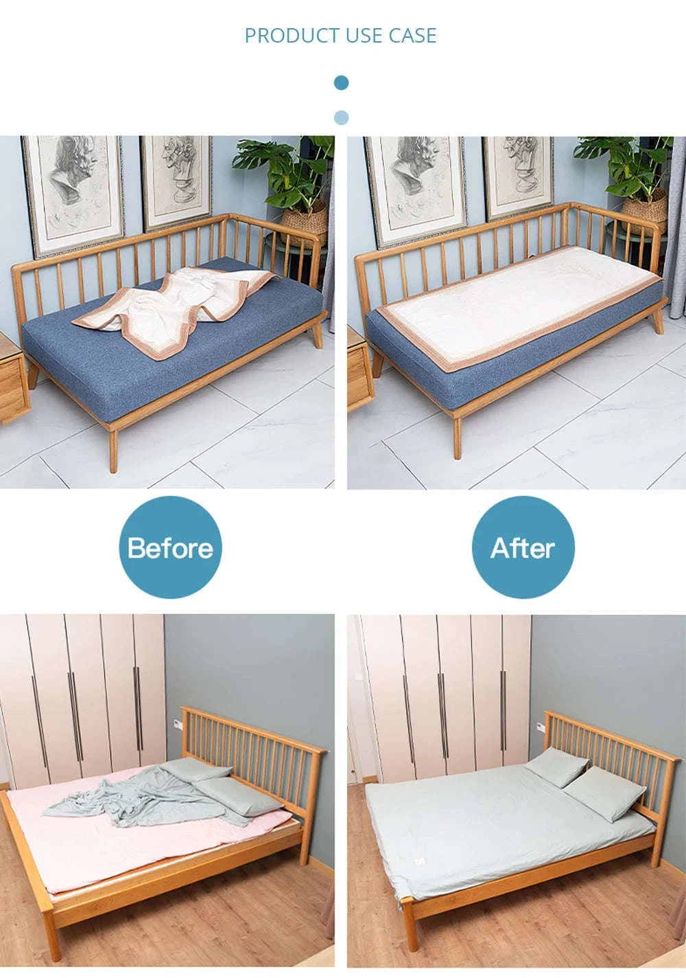 10-Piece Slip-Resistant Bed Sheet Mattress Holders-10pcs-white