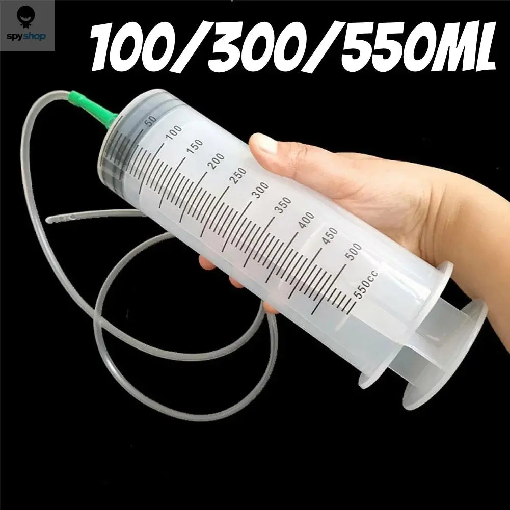 100/300/550ml Large Capacity Syringes Oil Pump With 1m Hose Pet Feeding Measuring Pump Hydroponics Nutrient Big Syringe