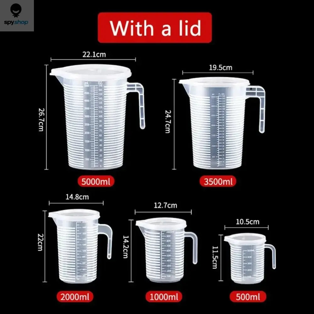 100-5000ml Thickened Plastic Measuring Cup with Scale Food Grade Measuring Cup Experimental Measuring Cup Beaker Plastic Cup Spy-shop.com