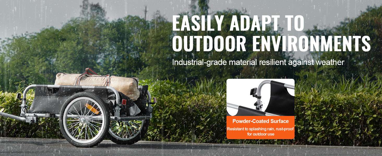 100 lb Bike Cargo Trailer Foldable Wagon with 16" Wheels-100lbs / CZECH REPUBLIC