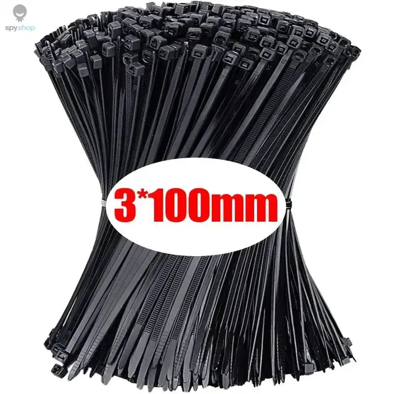 1000/100Pcs Nylon Cable Ties Self-locking Cord Ties Straps Adjustable Cables Fastening Loop Home Office Wire Zip Ties Wholesale Spy-shop.com