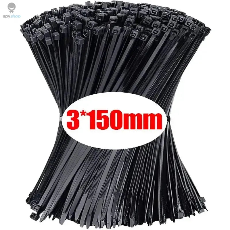 1000/100Pcs Nylon Cable Ties Self-locking Cord Ties Straps Adjustable Cables Fastening Loop Home Office Wire Zip Ties Wholesale Spy-shop.com