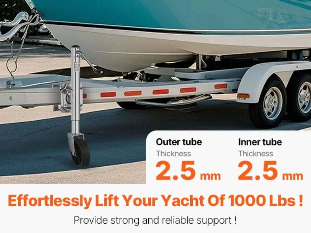 1000 lb Trailer Jack with Wheel, Swivel, 10" Lift for RV & Boat-United States