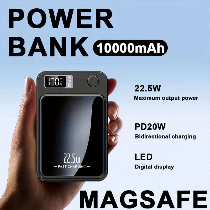 10000mAh Magnetic Wireless Power Bank 22.5W Fast Charging-green / 5000mAh / United States