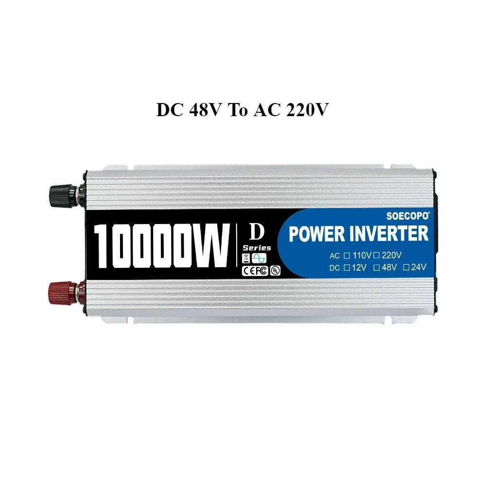 10000W DC to AC Power Inverter 12V 24V 48V to 220V with USB Port and Protection Features-12V TO 110V / China Mainland