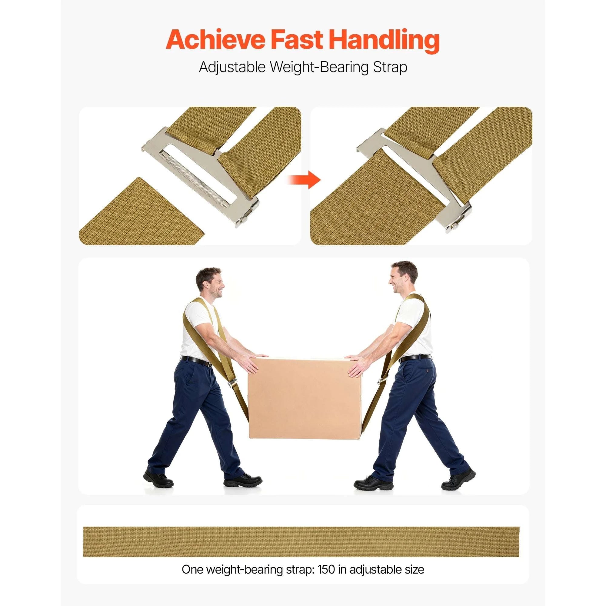 1000lbs Moving Straps with Shoulder Harness for Furniture Lifting-1000LBS / United States