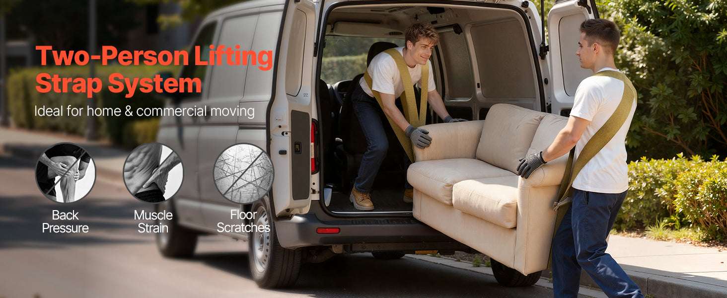 1000lbs Moving Straps with Shoulder Harness for Furniture Lifting-1000LBS / United States