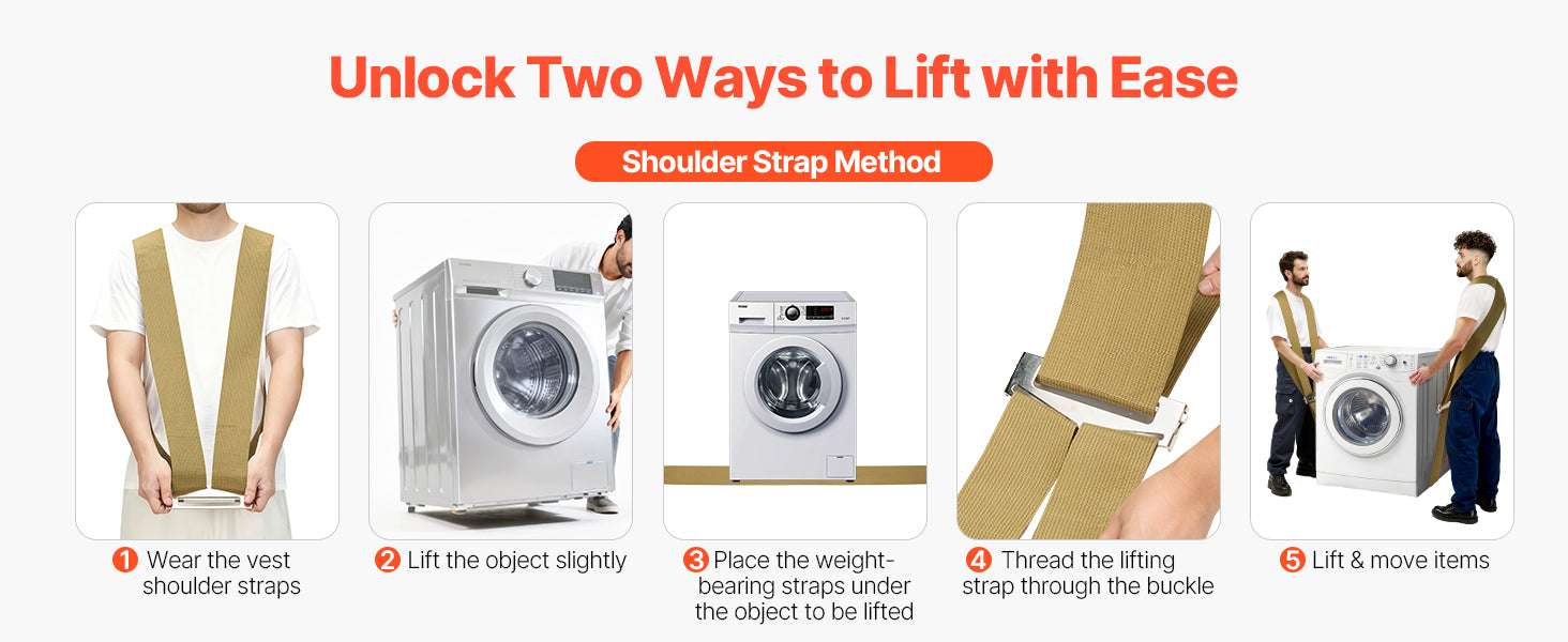 1000lbs Moving Straps with Shoulder Harness for Furniture Lifting-1000LBS / United States