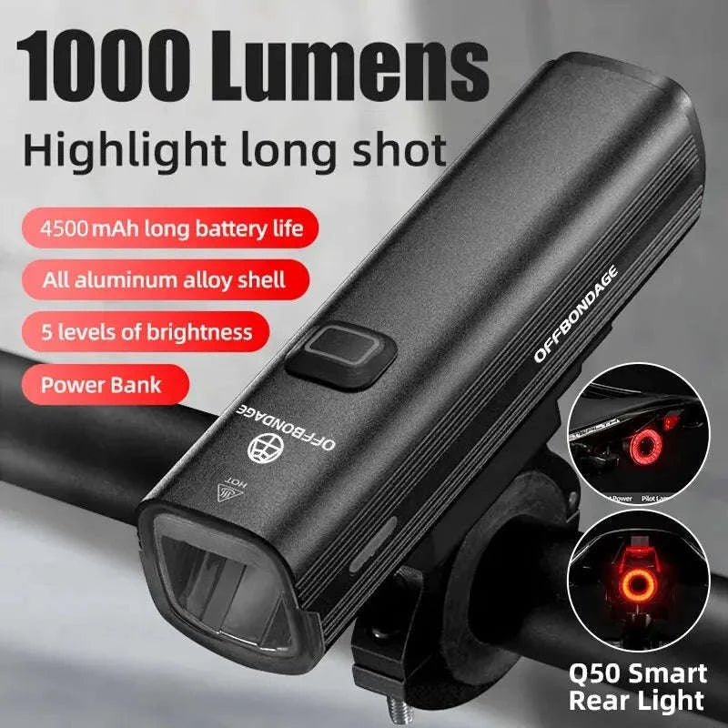 1000Lumen Bike Headlight Power Bank-HKD3-1000