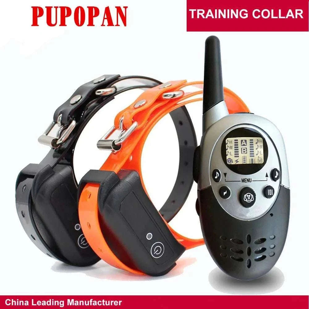 1000M Dog Training Collar for 2 Dogs Rechargeable Waterproof-for 1 dog orange / EU Adapter