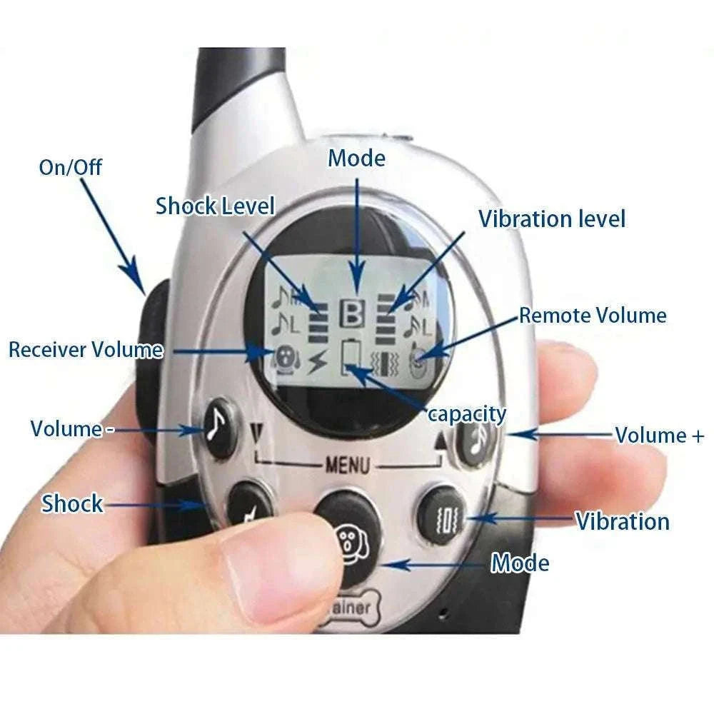 1000M Dog Training Collar for 2 Dogs Rechargeable Waterproof-for 1 dog orange / EU Adapter