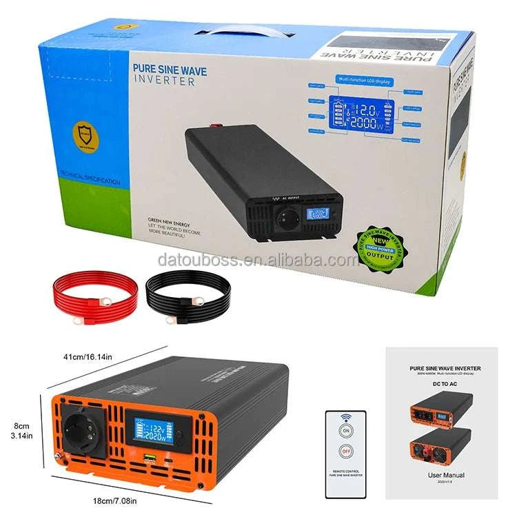 1000W Pure Sine Wave Power Inverter 12V/24V/48V to 120V/220V-