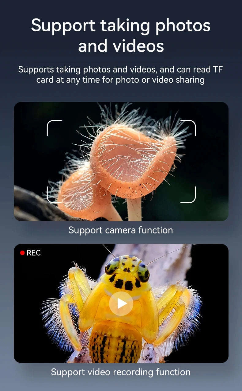 1000X 4.3" LCD USB Digital Microscope for Coin Inspection-Black