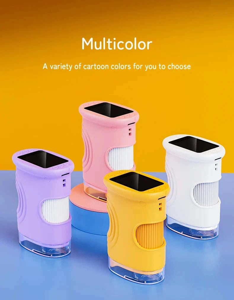 1000X Handheld Microscope for Kids with Screen-Pink / 1000X